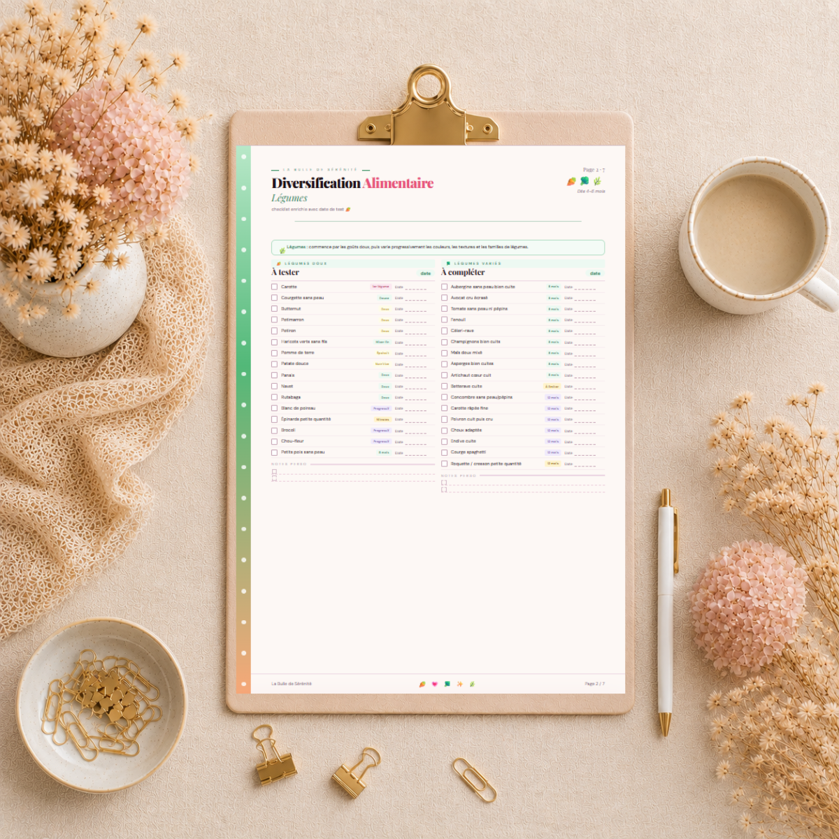 Planner Diversification Alimentaire