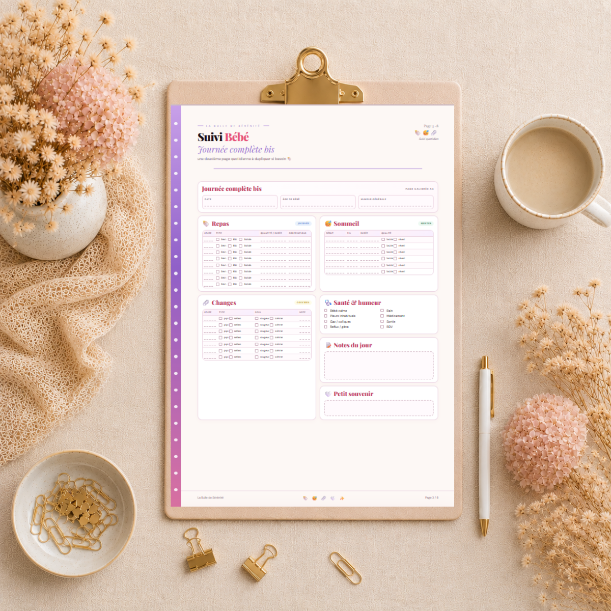 Planner Suivi Bébé